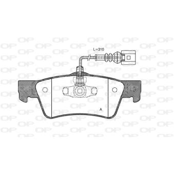 Jeu de 4 plaquettes de frein arrière OPEN PARTS OEM 7H8698451