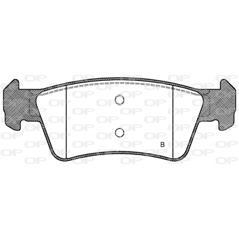 Jeu de 4 plaquettes de frein arrière OPEN PARTS BPA1187.02 - Visuel 2