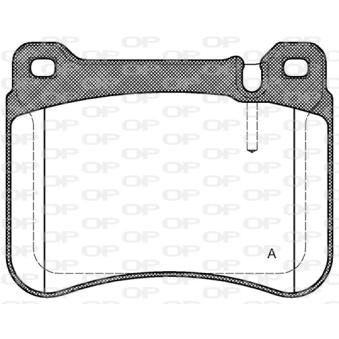 Jeu de 4 plaquettes de frein avant OPEN PARTS OEM A0044205120