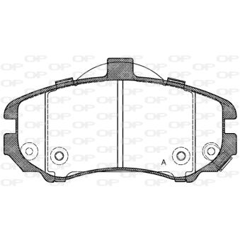Jeu de 4 plaquettes de frein avant OPEN PARTS OEM 581012DA50
