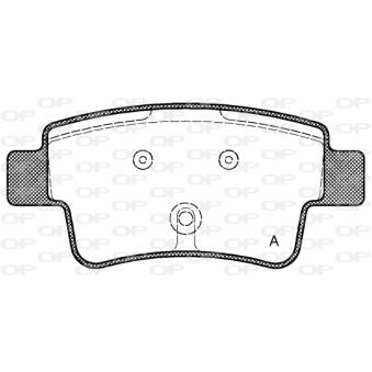 Jeu de 4 plaquettes de frein arrière OPEN PARTS [BPA1198.00]