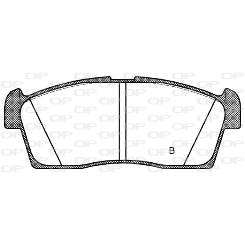 Jeu de 4 plaquettes de frein avant OPEN PARTS BPA1199.02 - Visuel 1