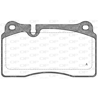 Jeu de 4 plaquettes de frein avant OPEN PARTS OEM 19206975