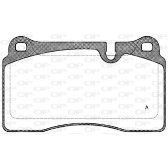 Jeu de 4 plaquettes de frein avant OPEN PARTS [BPA1200.10]