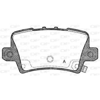 Jeu de 4 plaquettes de frein arrière OPEN PARTS OEM 43022SMGE00