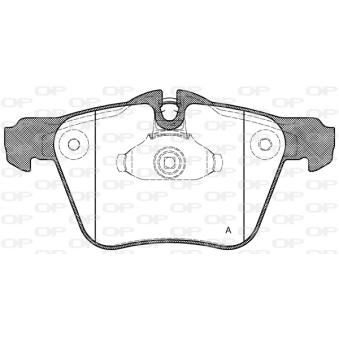 Jeu de 4 plaquettes de frein avant OPEN PARTS OEM 1423389