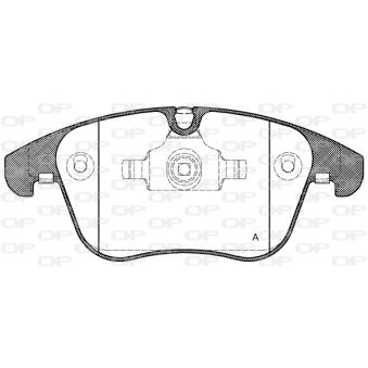 Jeu de 4 plaquettes de frein avant OPEN PARTS [BPA1219.00]