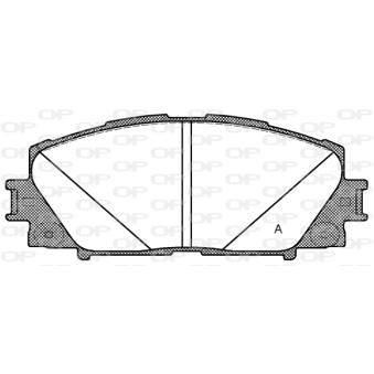 Jeu de 4 plaquettes de frein avant OPEN PARTS OEM 044650W141