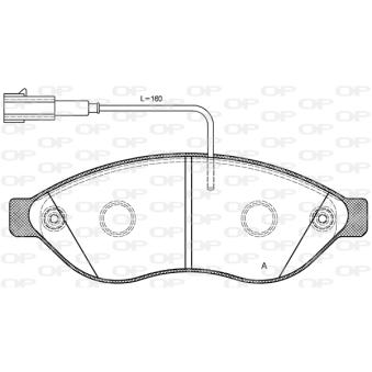Jeu de 4 plaquettes de frein avant OPEN PARTS OEM 1647863980 Jeu de 4 plaquettes de frein avant OPEN PARTS OEM 1647863980
