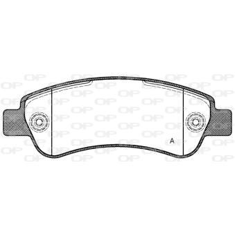 Jeu de 4 plaquettes de frein arrière OPEN PARTS OEM 6000629128