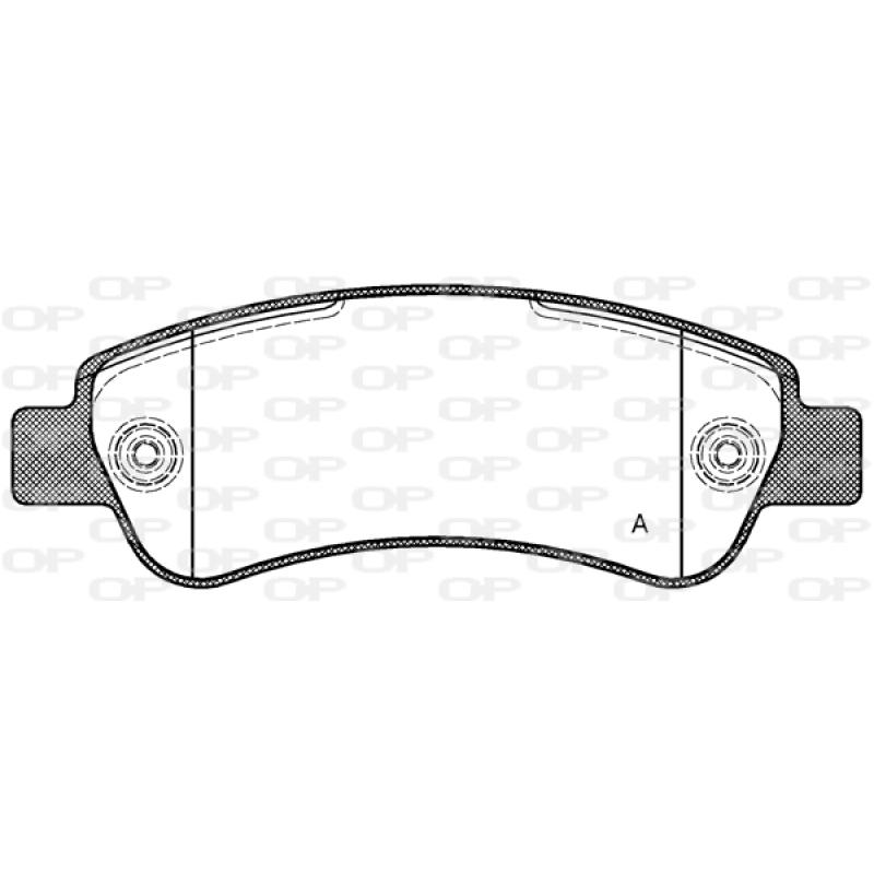 Jeu de 4 plaquettes de frein arrière OPEN PARTS BPA1238.00 - Visuel 1