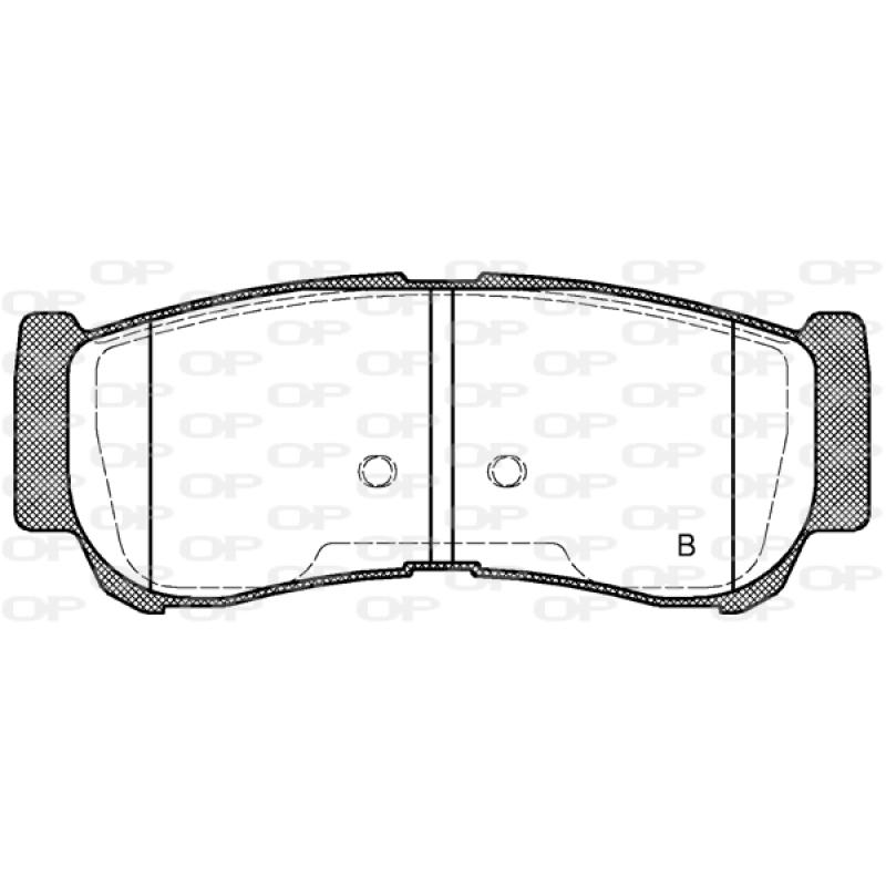 Jeu de 4 plaquettes de frein arrière OPEN PARTS BPA1239.02 - Visuel 2