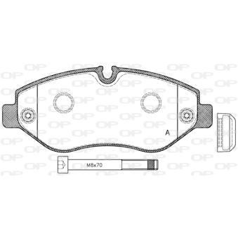 Jeu de 4 plaquettes de frein avant OPEN PARTS OEM A9104204000