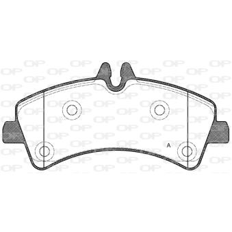 Jeu de 4 plaquettes de frein arrière OPEN PARTS OEM 2E0698451G