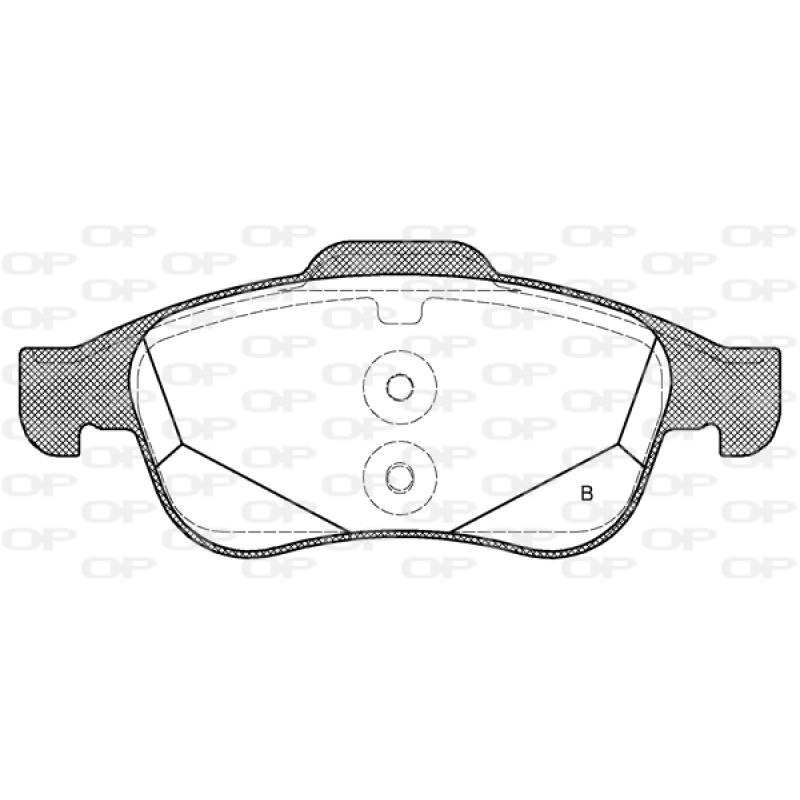 Jeu de 4 plaquettes de frein avant OPEN PARTS BPA1248.02 - Visuel 2