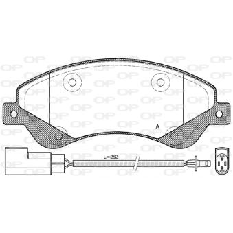 Jeu de 4 plaquettes de frein avant OPEN PARTS OEM ME6C1J2K021BB
