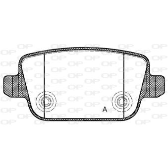 Jeu de 4 plaquettes de frein arrière OPEN PARTS [BPA1256.00]