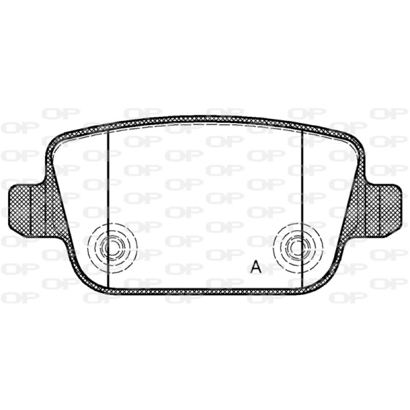 Jeu de 4 plaquettes de frein arrière OPEN PARTS BPA1256.00 - Visuel 1