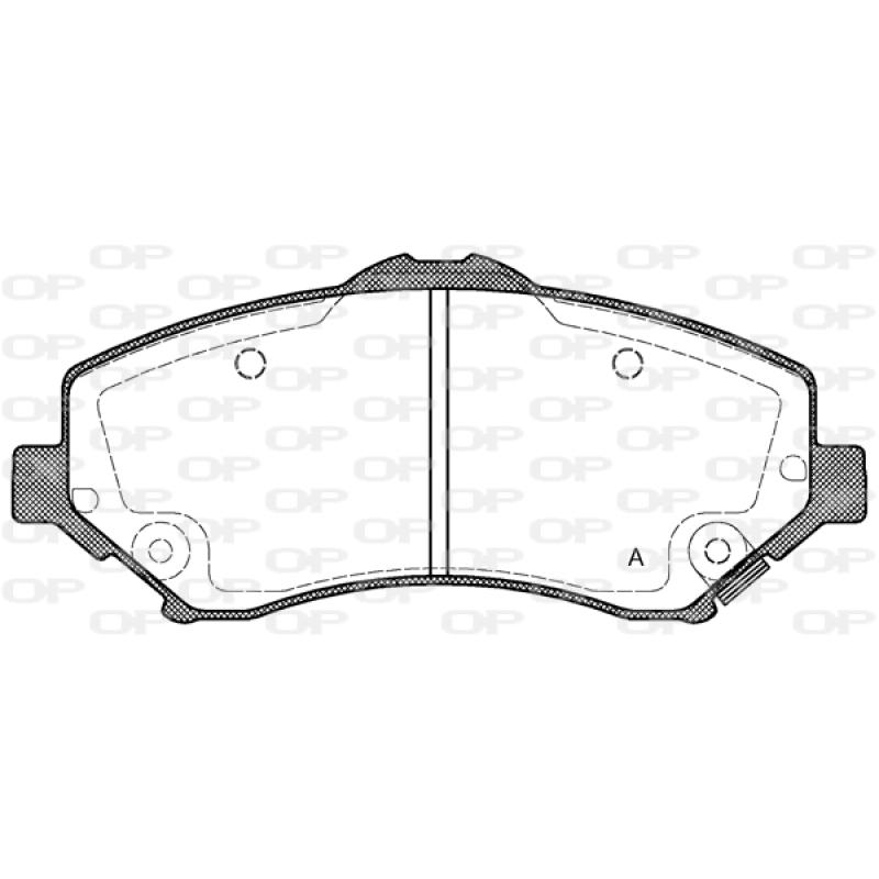Jeu de 4 plaquettes de frein avant OPEN PARTS BPA1259.02 - Visuel 1