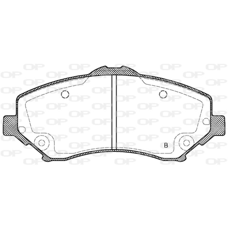 Jeu de 4 plaquettes de frein avant OPEN PARTS BPA1259.02 - Visuel 2