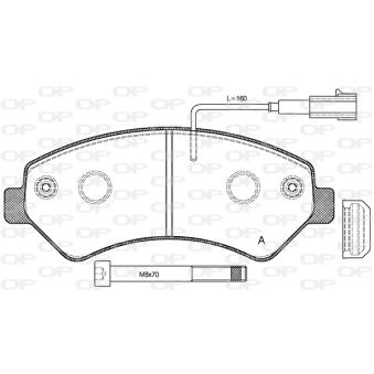 Jeu de 4 plaquettes de frein avant OPEN PARTS OEM 425376