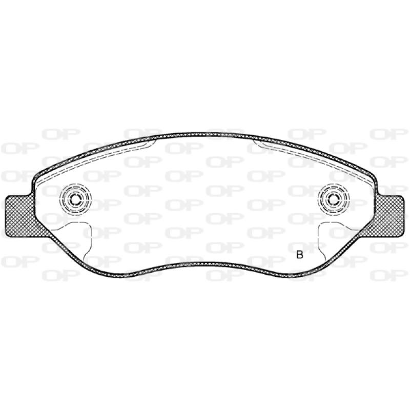 Jeu de 4 plaquettes de frein avant OPEN PARTS BPA1276.01 - Visuel 2