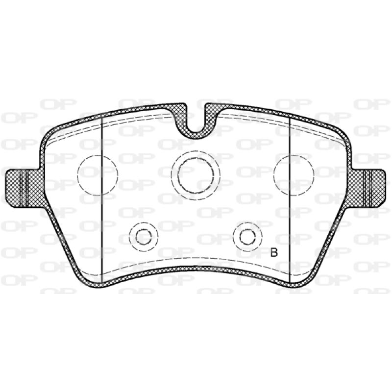 Jeu de 4 plaquettes de frein avant OPEN PARTS BPA1277.00 - Visuel 2