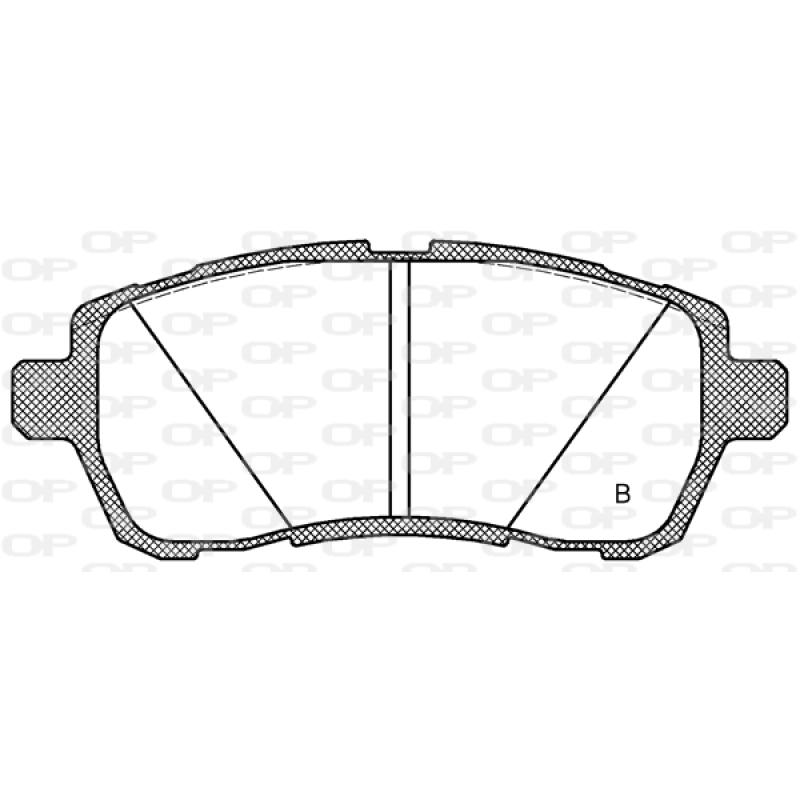 Jeu de 4 plaquettes de frein avant OPEN PARTS BPA1281.02 - Visuel 2