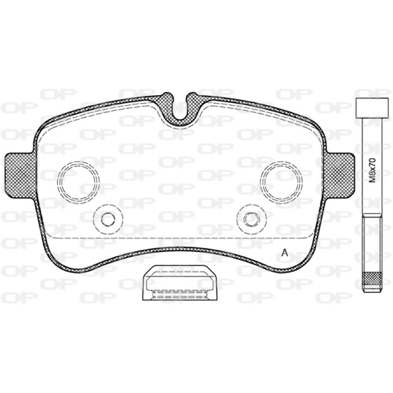 Jeu de 4 plaquettes de frein arrière OPEN PARTS BPA1282.00 - Visuel 1
