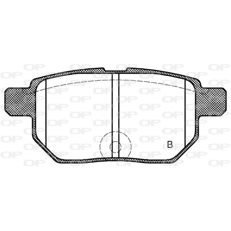 Jeu de 4 plaquettes de frein arrière OPEN PARTS BPA1286.02 - Visuel 2