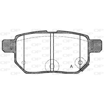 Jeu de 4 plaquettes de frein arrière OPEN PARTS OEM 0446647040