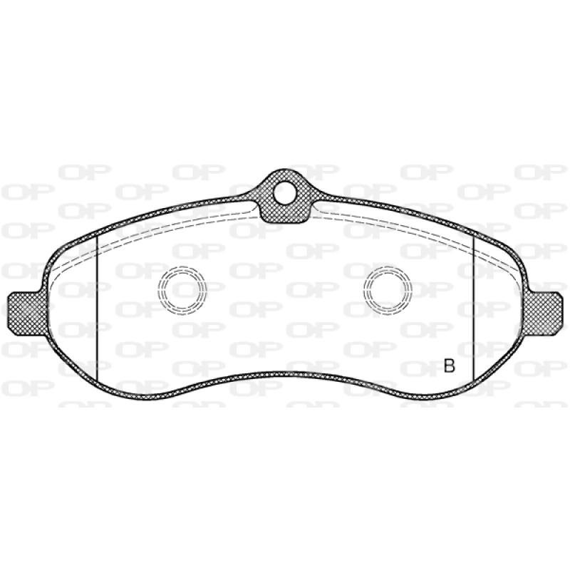 Jeu de 4 plaquettes de frein avant OPEN PARTS BPA1292.01 - Visuel 2