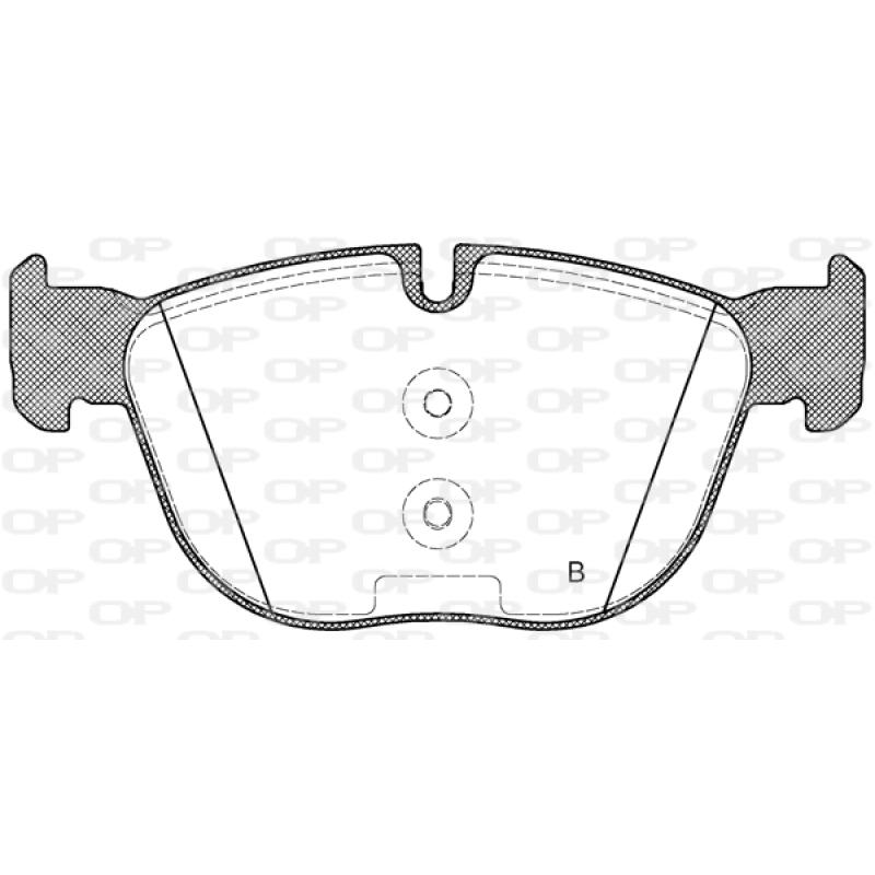 Jeu de 4 plaquettes de frein avant OPEN PARTS BPA1297.00 - Visuel 2