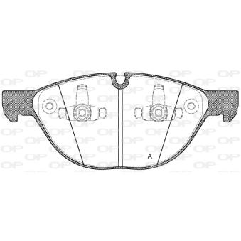 Jeu de 4 plaquettes de frein avant OPEN PARTS [BPA1298.00]