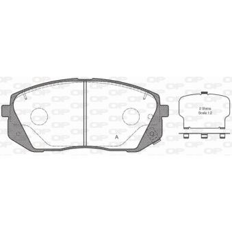 Jeu de 4 plaquettes de frein avant OPEN PARTS OEM 58101A8A15