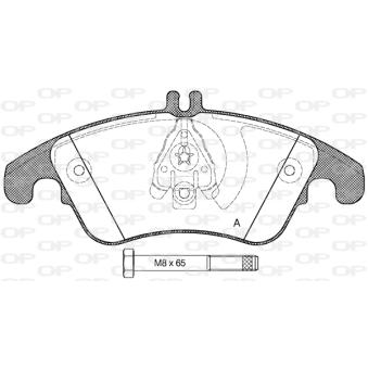 Jeu de 4 plaquettes de frein avant OPEN PARTS OEM 0054201620