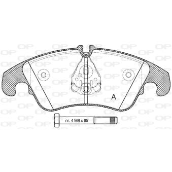 Jeu de 4 plaquettes de frein avant OPEN PARTS OEM 8K0698151L