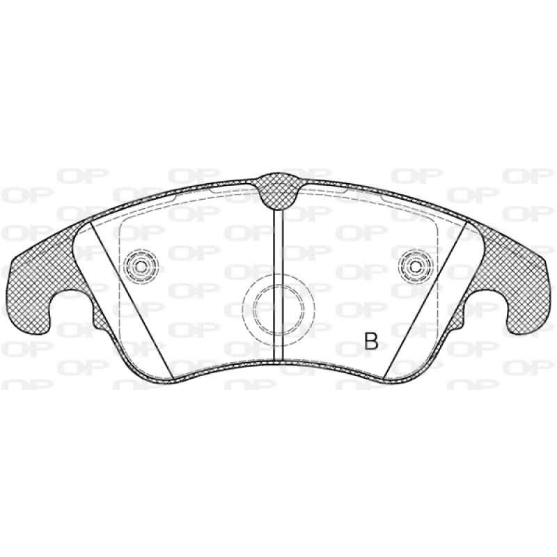 Jeu de 4 plaquettes de frein avant OPEN PARTS BPA1304.10 - Visuel 2