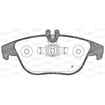 Jeu de 4 plaquettes de frein arrière OPEN PARTS BPA1305.00 pour AUDI 80 E 350 BlueTEC - 252cv