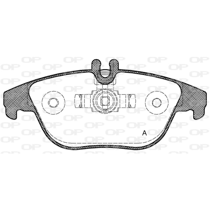 Jeu de 4 plaquettes de frein arrière OPEN PARTS BPA1305.00 - Visuel 1