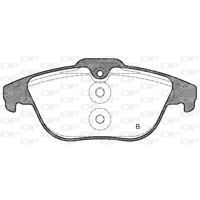 Jeu de 4 plaquettes de frein arrière OPEN PARTS BPA1305.00 - Visuel 2