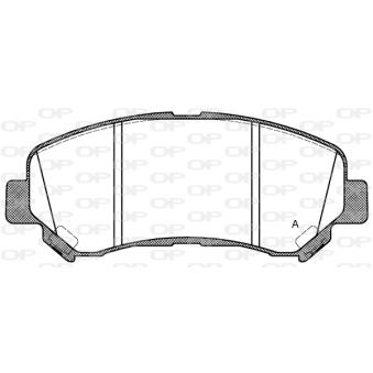 Jeu de 4 plaquettes de frein avant OPEN PARTS OEM 5581057L51 Jeu de 4 plaquettes de frein avant OPEN PARTS OEM 5581057L51
