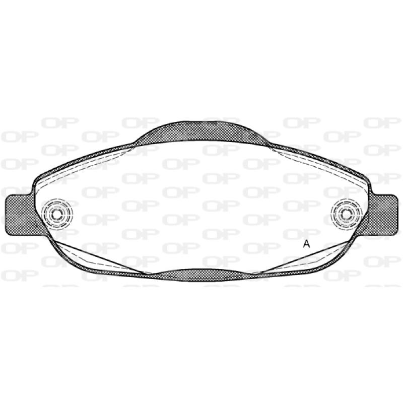 Jeu de 4 plaquettes de frein avant OPEN PARTS BPA1323.00 - Visuel 1