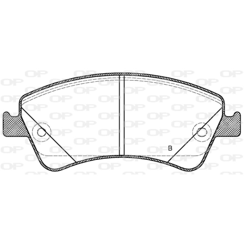 Jeu de 4 plaquettes de frein avant OPEN PARTS BPA1341.02 - Visuel 2