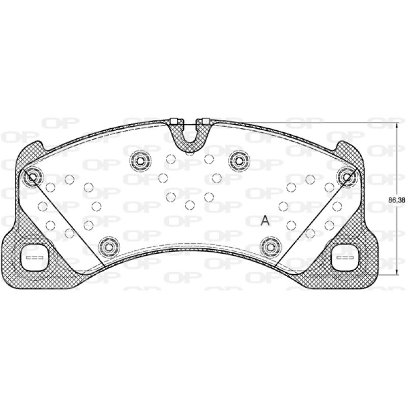 Jeu de 4 plaquettes de frein avant OPEN PARTS BPA1345.00 - Visuel 1