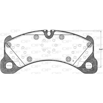 Jeu de 4 plaquettes de frein avant OPEN PARTS [BPA1345.50]