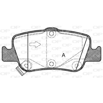 Jeu de 4 plaquettes de frein arrière OPEN PARTS OEM 0446602191