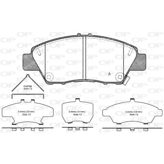 Jeu de 4 plaquettes de frein avant OPEN PARTS OEM 45022TF0G00