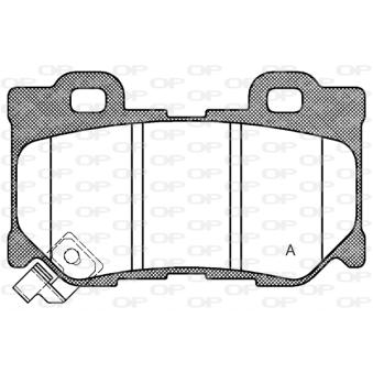 Jeu de 4 plaquettes de frein arrière OPEN PARTS OEM D4060JL00A