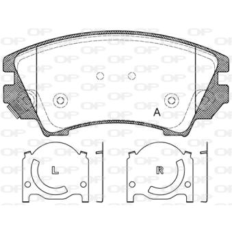 Jeu de 4 plaquettes de frein avant OPEN PARTS OEM 10424274 Jeu de 4 plaquettes de frein avant OPEN PARTS OEM 10424274